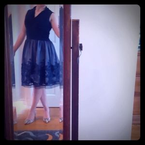 Glamorous navy cocktail dress